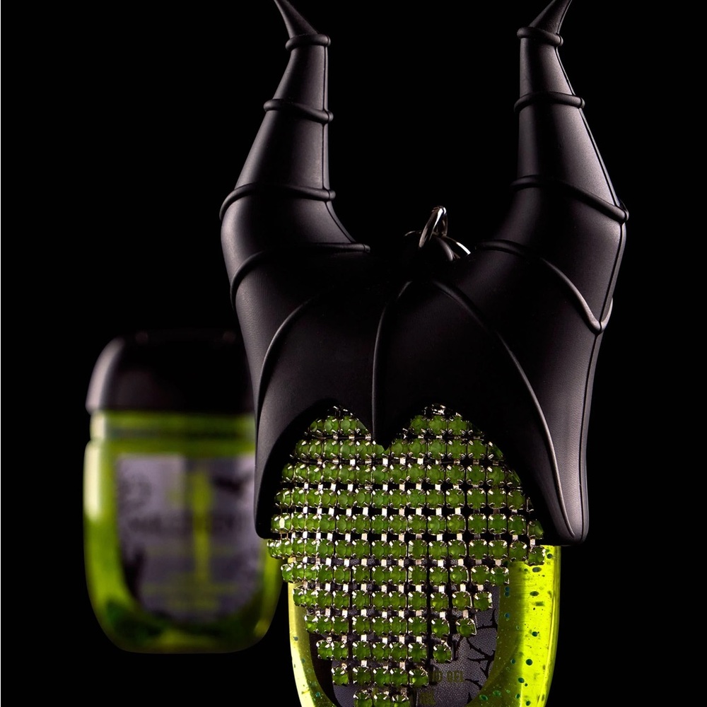 Bath & Body Works Black and Green Hand Sanitizer Holder